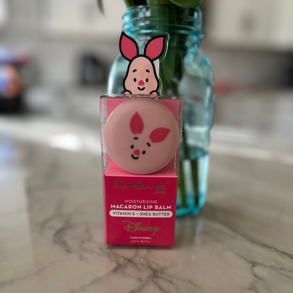 The Crème Shop Moisturizing Macaron Lip Balm Disney Piglet NWT